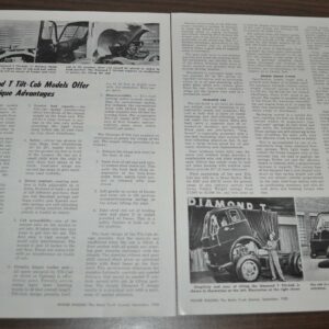 1953 Diamond T Tilt-Cab Truck Ad Article Illinois Rodeo Standard Forge Axle