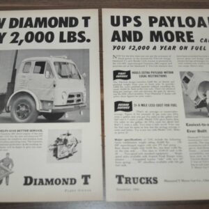 1954 Diamond T Truck Ad Tilt-Cab 743C AC Spark Plugs Detroit Steel Spring