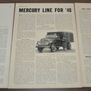 1948 Mercury Truck Ad Canada Ford Article Fargo Firestone