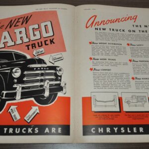 1948 Fargo Truck Ad Chrysler Canada Ford Gutta Percha Tires