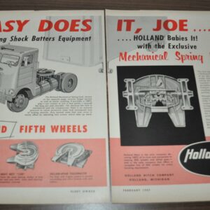 1957 White Freightliner Truck Ad Holland Fifth Wheels Anchor Packing