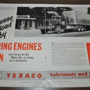 1949 Peterbilt Truck Ad Texaco Motor Oil