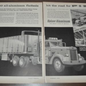 1957 Peterbilt Truck Ad PIE Pacific Intermountain Express Wagner Lockheed Brake