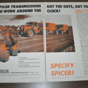 1962 Peterbilt Truck Ad Dana Spicer Readymix Concrete Kellogg American Dump