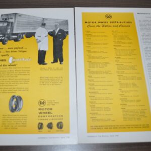 1960 Peterbilt Truck Ad Motor Wheels Willig Lines HMS Roosa Master Silv-O-Lite