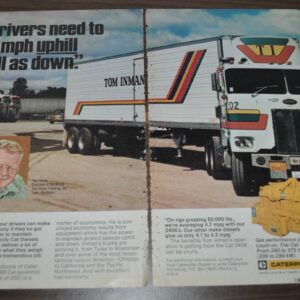 1978 Peterbilt Truck Ad Caterpillar 3406 Engine Tom Inman Trucking