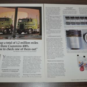 1989 Peterbilt Truck Ad Cummins Shell Rotella Dodge Ram Tough