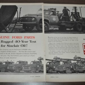 1957 Ford Truck Ad Genuine Parts FoMoCo Sinclair Oil Dow Aeroquip S&W Motor Line