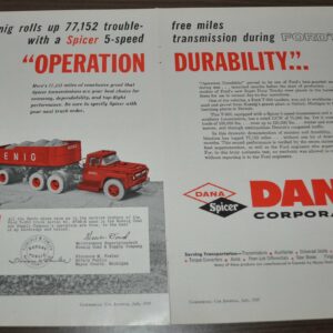 1959 Ford T-950 Truck Ad Dump Trailer Dana Spicer Koenig Coal Eaton Axles