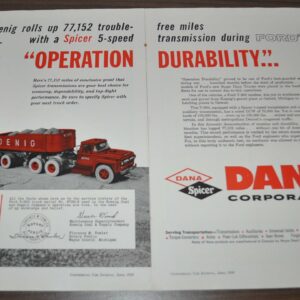 1959 Ford T-950 Truck Ad Dump Trailer Dana Spicer Koenig Coal Schrader Waukesha