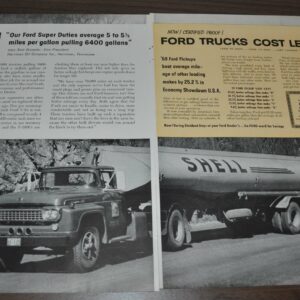 1958 Ford Truck Ad F-1000 Harriman Oil Company Highway Trailer