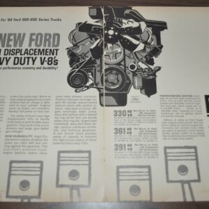 1964 Ford Truck Ad V8 Engines Heavy Duty General Electric Tirex Rayon Cord