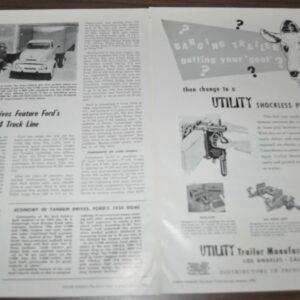 1954 Ford Truck Ad Article Line Utility Trailer