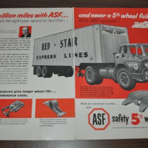 1959 Ford C Series Truck Ad Red Star Express ASF 5th Wheels Perfect Circle