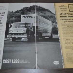 1959 Ford C Series Truck Ad Republic Van Watco American Brakeblok