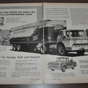1958 Ford C-1000 Series Truck Ad Green Bay Paper Campbell Chain Eaton Axle