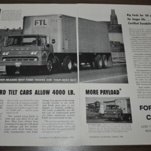 1960 Ford C-800 Series Truck Ad FTL Federal Lines Rockwell-Standard