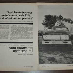 1962 Ford Truck Ad Acme Transport Davidson Transfer Timken Monmouth Bearings