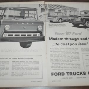 1957 Ford Truck Ad Tilt-Cab F-750 F-100 Pickup Auto-Lite Divco Van Spark Batteri