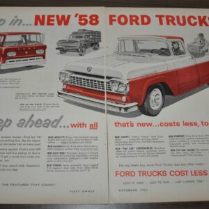 1958 Ford Truck Ad Tilt-Cab Pickup AC Oil Filters Betts Machine