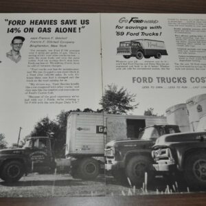1959 Ford Truck Ad Francis Gitchell Binghamton NY Delco Super 99 Goodrich Tire