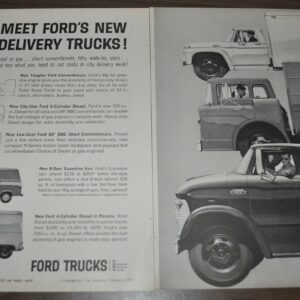 1963 Ford Fleet Truck Ad Model Range Econoline KW-Dart Tractor Dump Todco Door