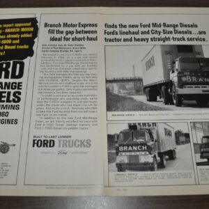 1965 Ford Truck Ad Branch Motor Express