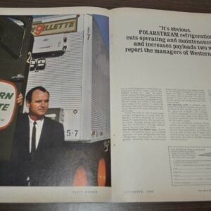 1965 Western Gillette Polarstream Texaco PIE Peterbilt Du Pont Truck Ad