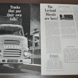 1960 Transport Motor Express Hendrickson Leyland Truck Ad General Tire