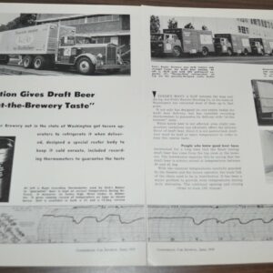 1959 Rainer Brewing Beer Kenworth Article Blue Streak LubriPoints Truck Ad