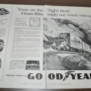 1959 ONC Motor Freight System Kenworth Truck Ad Goodyear Tire Climax Molybdenum