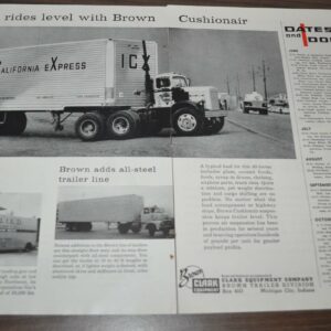 1959 Illinois California Express Brown Blackhawk Jack Chevy 348 Engine Truck Ad