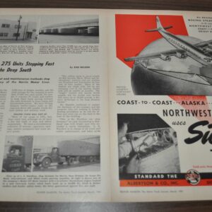 1947 Herrin Transportation Highway Trailer Sioux Boeing Stratocruiser Truck Ad