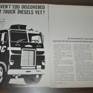 1966 DC Denver Chicago Caterpillar Diesel White Freightliner Truck Ad