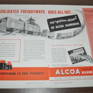 1950 Consolidated Freightways Freightliner Alcoa Pedrick Ohio Oil Truck Ad