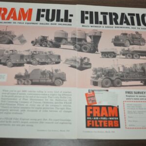 1958 Central Motor Lines Mack B Midland Power Brake Fram Filter FWD Truck Ad