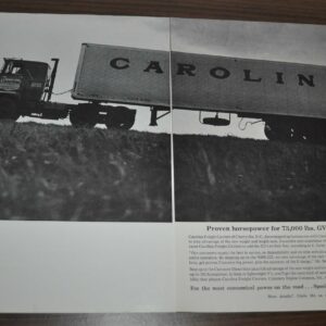 1964 Carolina Freight Carriers Mack F Cummins Truck Ad