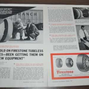 1957 Branch Motor Express Firestone Goodyear Clark 175A Loader Snyder Truck Ad