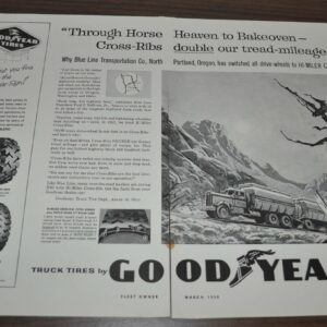 1959 Blue Line Transportation Goodyear Tire Ford Fleet Truck Ad
