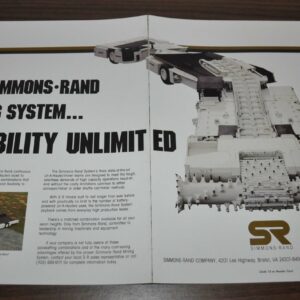 Simmons-Rand SR Mining Vehicles AD Brochure Prospekt