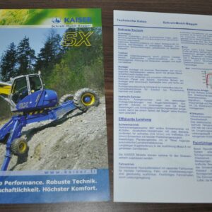 Kaiser SX Bagger Excavator Brochure Prospekt