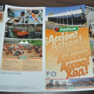 Ausa Model Range Dumper Forklift Loader Mixer Vehicles Truck Brochure Prospekt