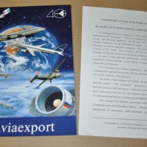 Aviaexport Russian Aircraft Brochure Prospekt
