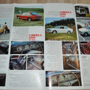 1973 Toyota Corolla 1000 1200 Coupe Brochure Prospekt Poster NL