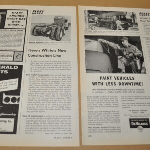 1959 White Truck Print Ad Article DeVilbiss