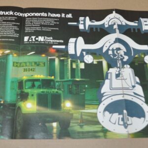 1975 White Truck Ad Print Hall's Eaton