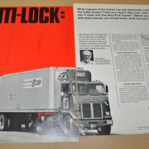 1974 White Truck Ad Print Key Line Berg Safety Jenny Cleaning Division