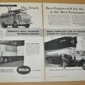 1958 White 3000 9000 Truck Ad Print Atlantic Kroger Snap-On