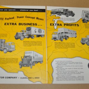 1958 White 3000 9000 Truck Ad Allied Van Hemingway Brothers Strickland Textiles