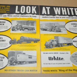 1958 White Truck Ad Haggar Dugdale Cowles USS Kelly Tires Wesson Oil